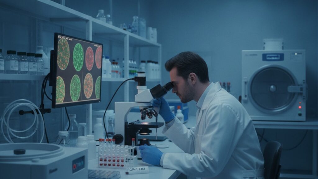igf-1 lr3 in vitro research - Professional illustration