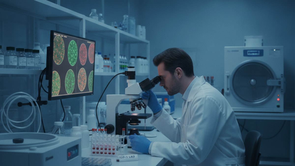 igf-1 lr3 in vitro research - Professional illustration