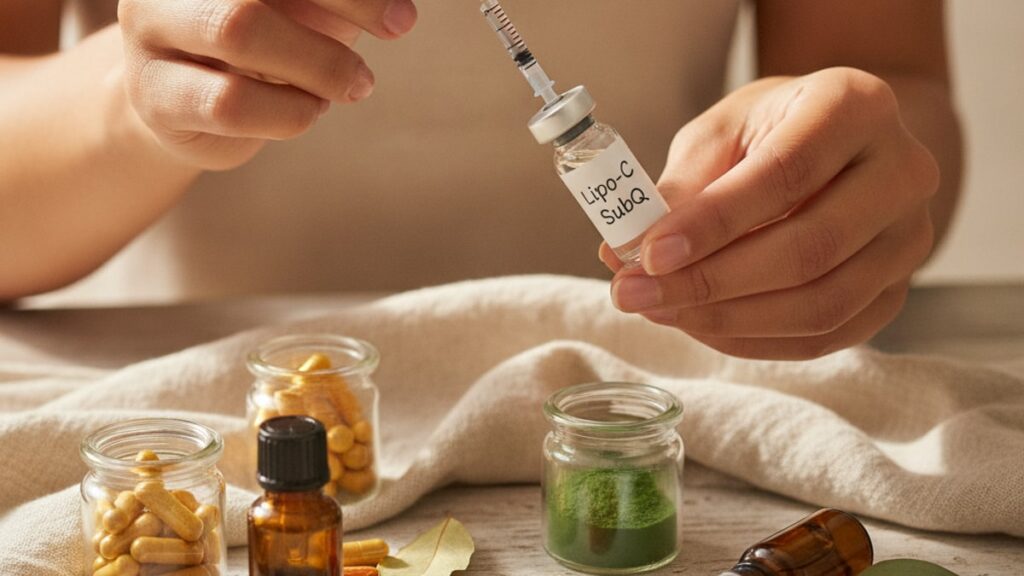 how to inject lipo-c subq - Professional illustration