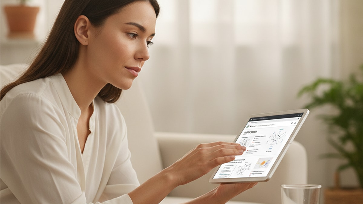 skin care enthusiasts researching snap-8 - Professional illustration