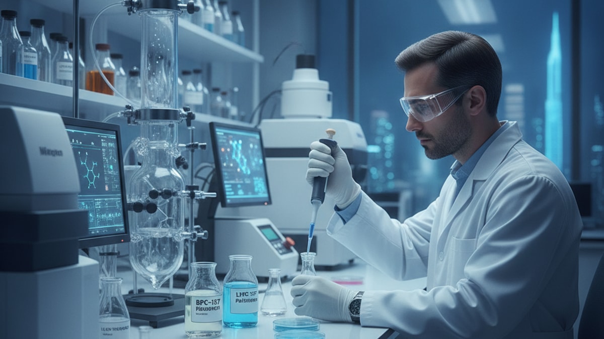 lyme disease researchers researching bpc-157 - Professional illustration