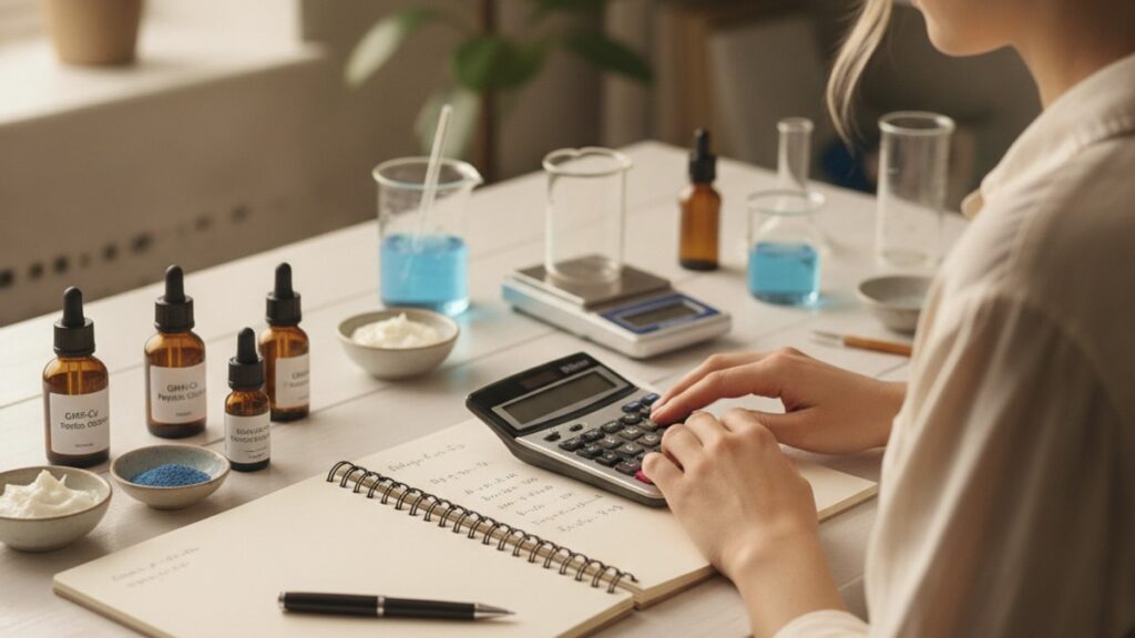 how to calculate ghk-cu cosmetic concentration - Professional illustration