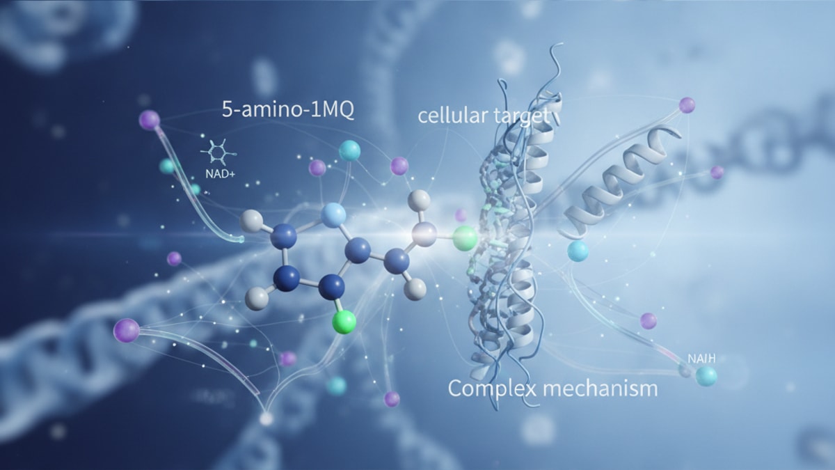 5-amino-1mq mechanism studies - Professional illustration