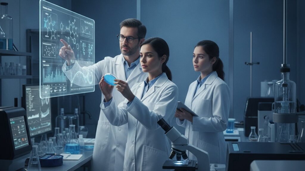 hair loss researchers researching ghk-cu - Professional illustration