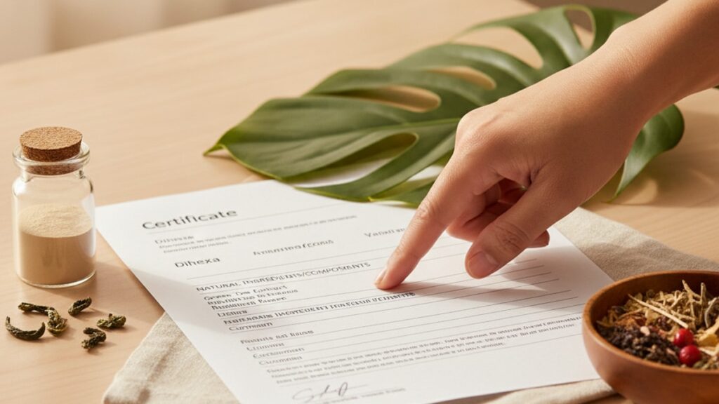 how to read dihexa coa - Professional illustration
