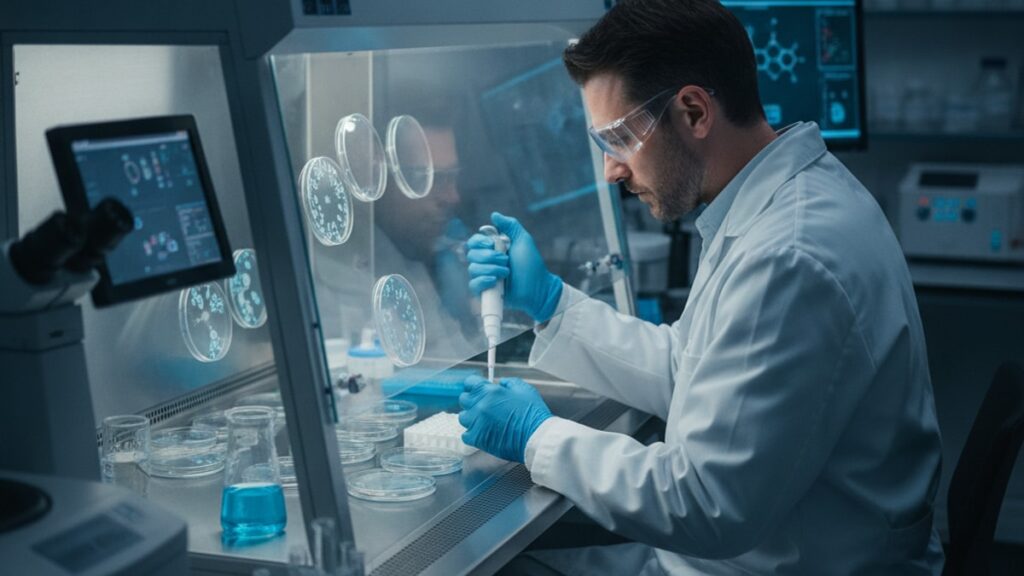 selank amidate in vitro research - Professional illustration