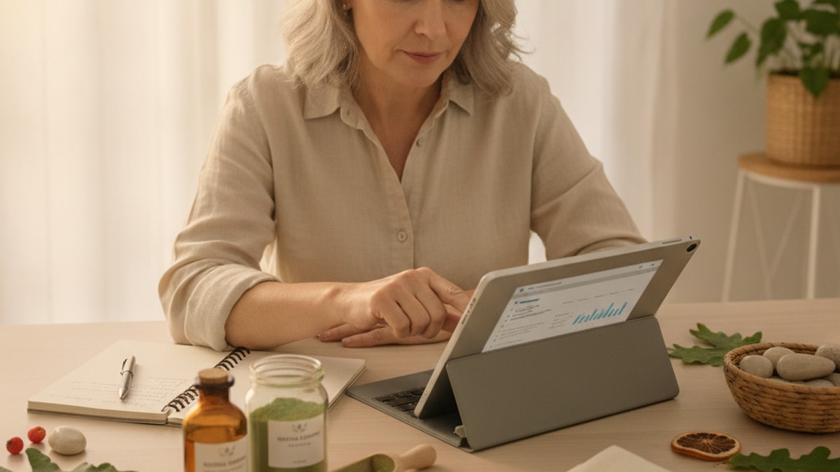 women 55+ postmenopause researching mk-677 - Professional illustration