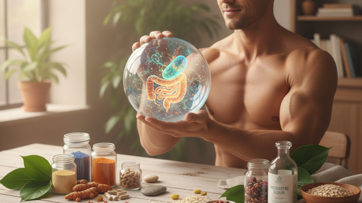 wolverine stack research gut microbiome considerations - Professional illustration