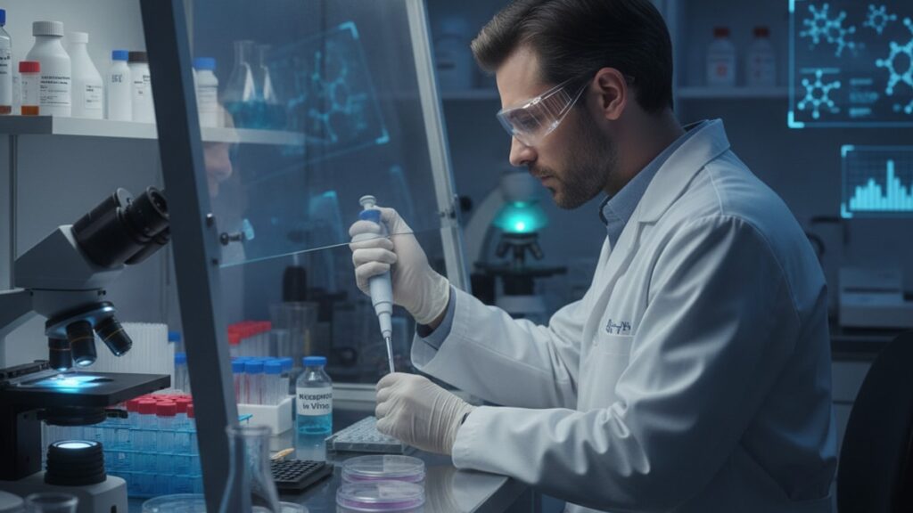kisspeptin in vitro research - Professional illustration