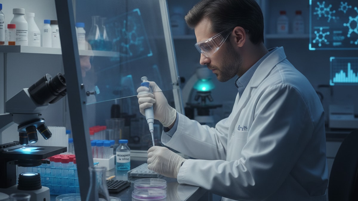 kisspeptin in vitro research - Professional illustration