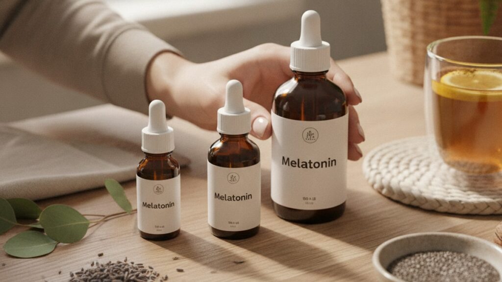 choose melatonin vial size - Professional illustration