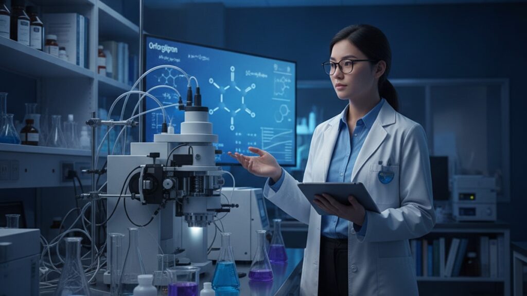 how to calculate orforglipron concentration - Professional illustration