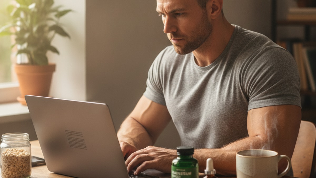 bodybuilders researching mk-677 - Professional illustration