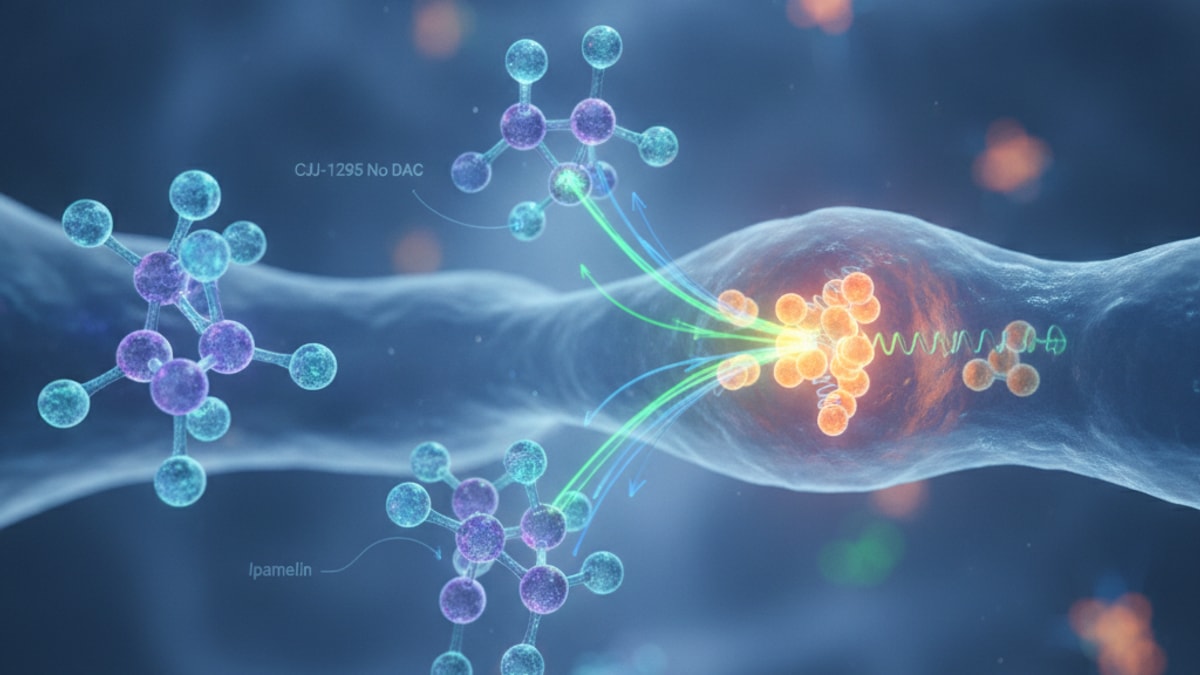 cjc-1295 no dac & ipamorelin mechanism studies - Professional illustration