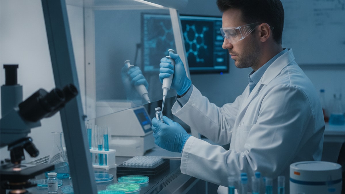 retatrutide in vitro research - Professional illustration