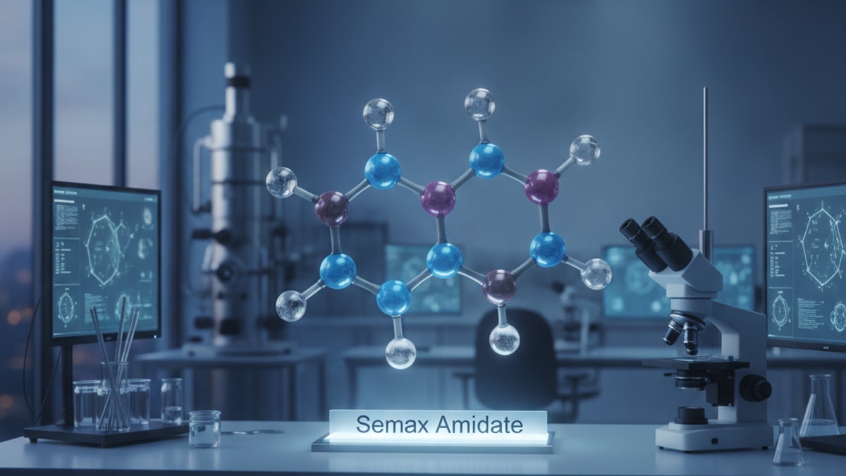semax amidate pharmacology studies - Professional illustration